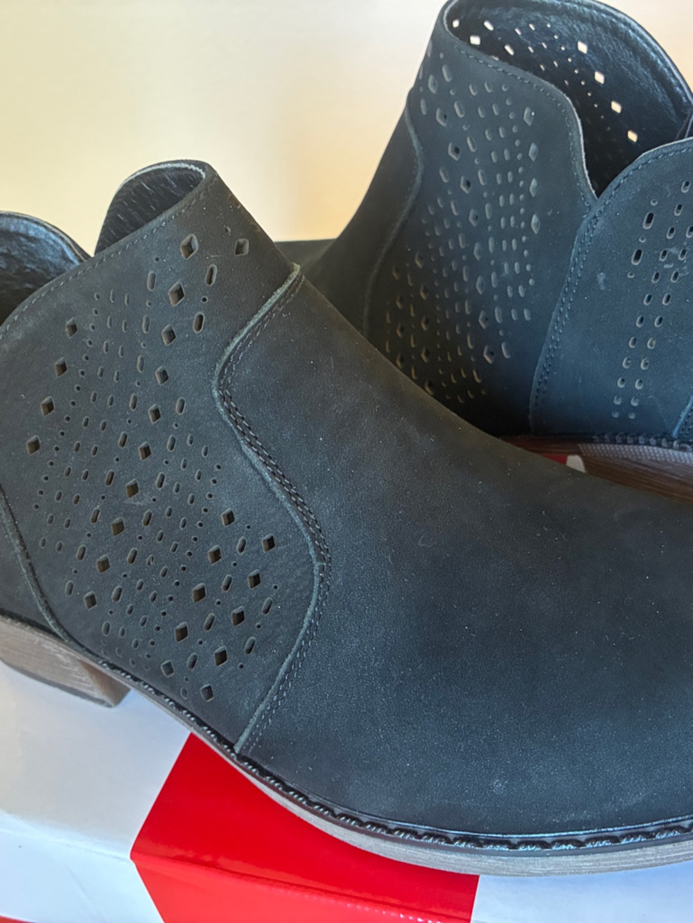 Propet Women’s Black Suede Chelsea Boot - Back Zip Size 9